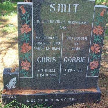 SMIT Chris 1925-1993 &amp; Corrie 1932-