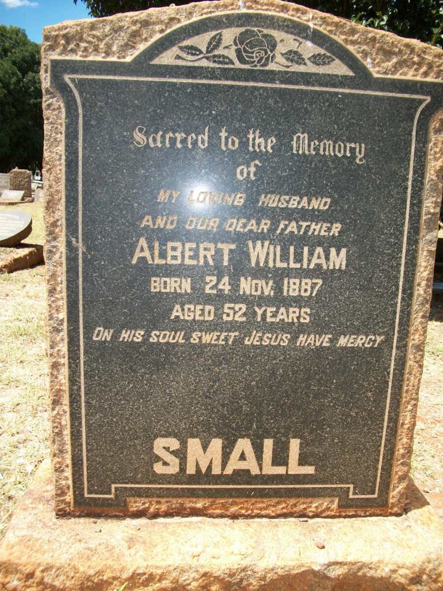 SMALL Albert William -1887