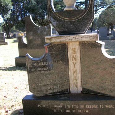 SNYMAN Pieter Albertus 1938-1994