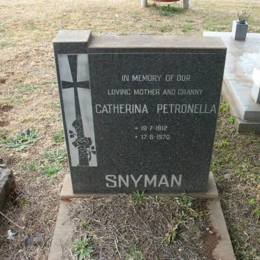 SNYMAN Catherina Petronella 1912-1970