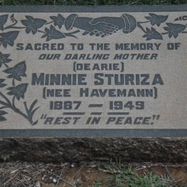 STURIZA Minnie nee HAVEMANN 1887-1949