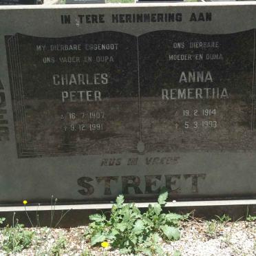 STREET Charles Peter 1907-1991 &amp; Anna Remertha 1914-1993