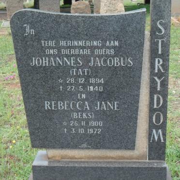 STRYDOM Johannes Jacobus 1894-1940 &amp; Rebecca Jane 1900-1972