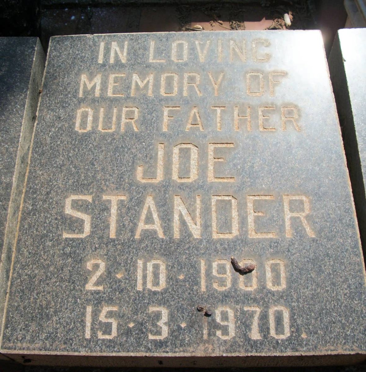 STANDER Joe 1900-1970