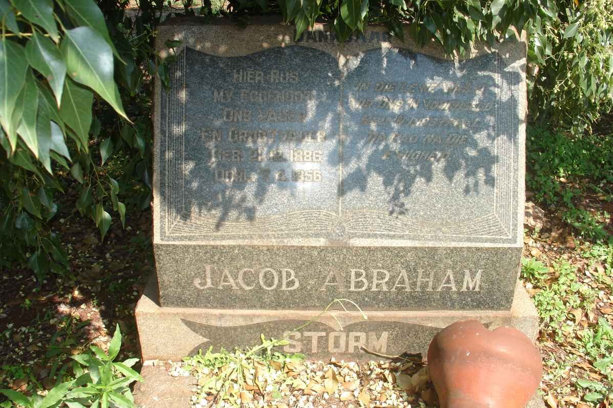 STORM Jacob Abraham 1886-1956