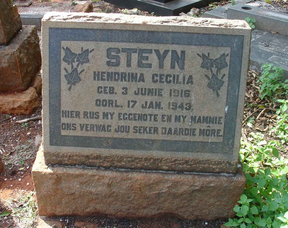 STEYN Hendrina Cecilia 1916-1943