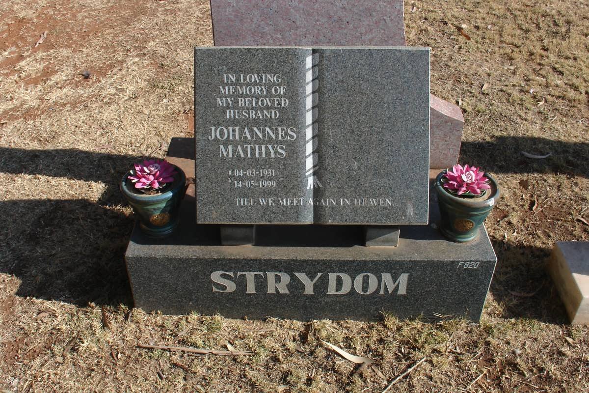 STRYDOM Johannes Mathys 1931-1999