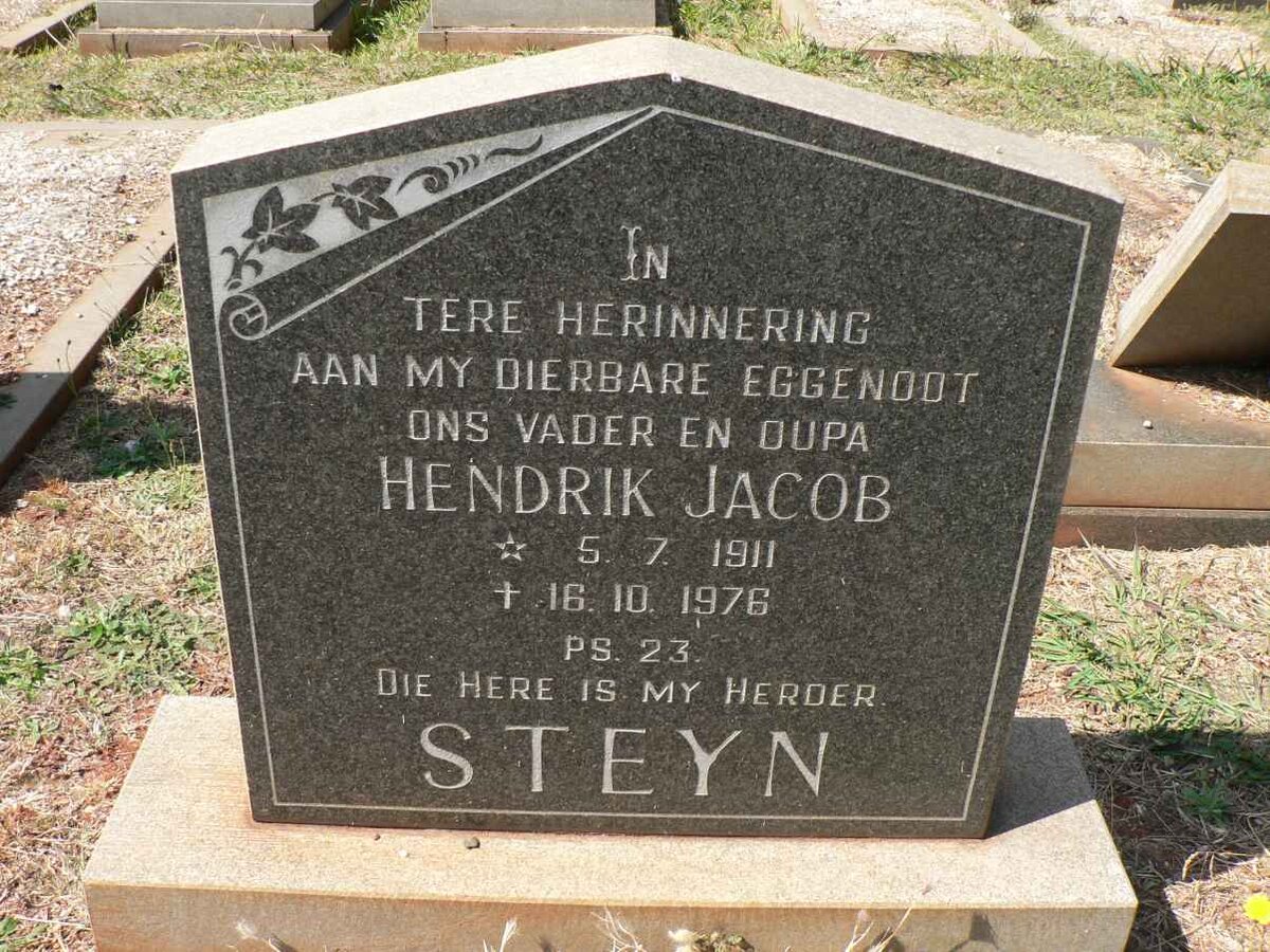 STEYN Hendrik Jacob 1911-1976 