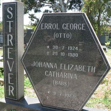 STREVER Errol George 1924-1990 &amp; Johanna Elizabeth Catharina 1923-