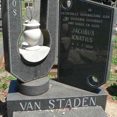STADEN Jacobus Ignatius, van 1926-1989