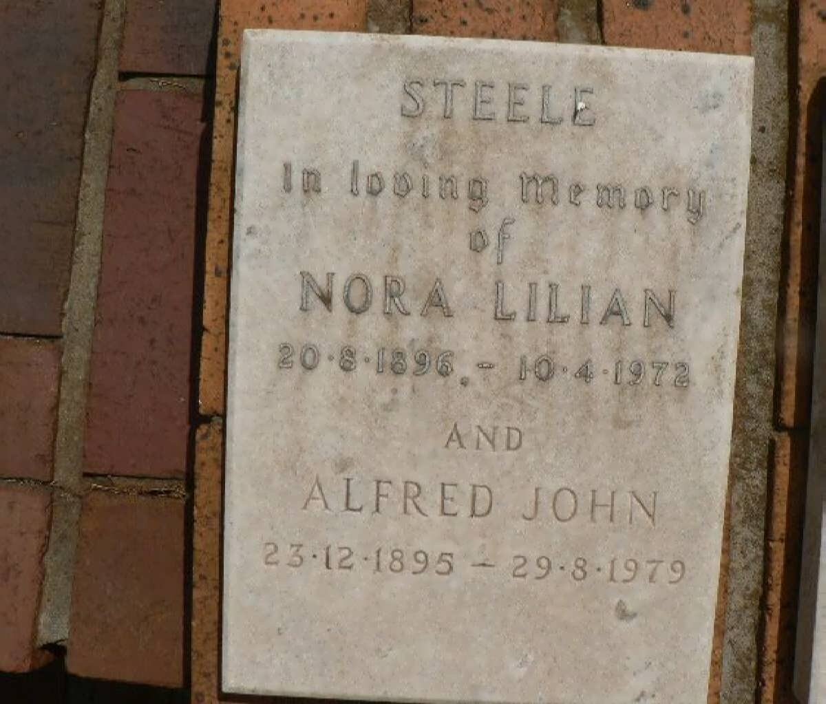 STEELE Alfred John 1895-1979 &amp; Nora Lilian 1896-1973