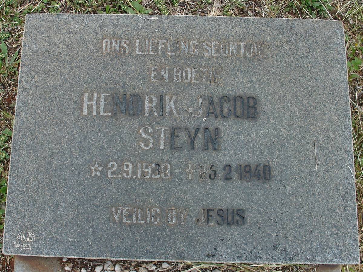 STEYN Hendrik Jacob 1939-1940.