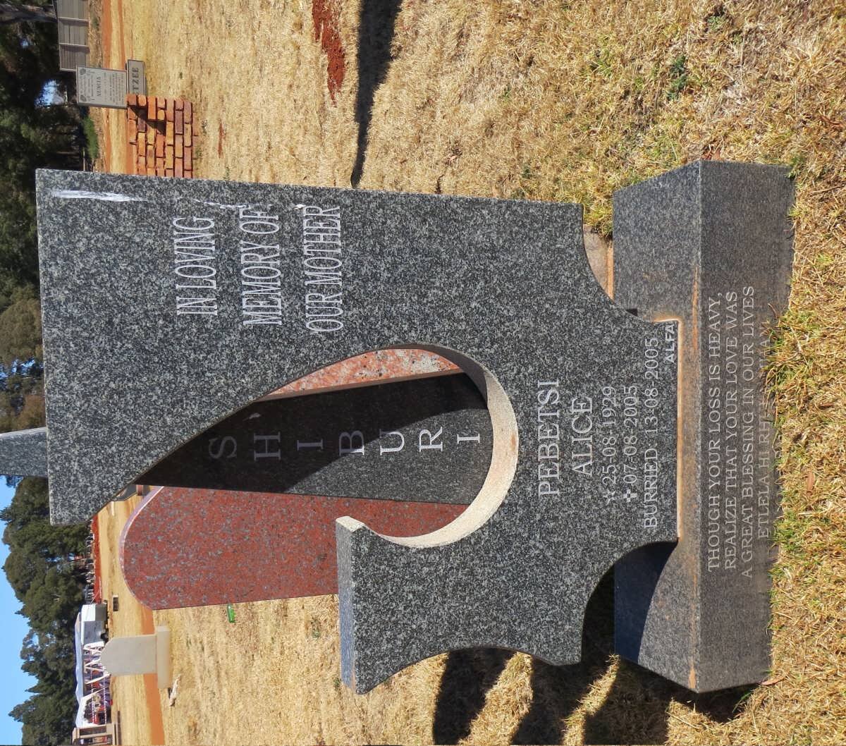 SHIBURI Pebetsi Alice 1929-2005