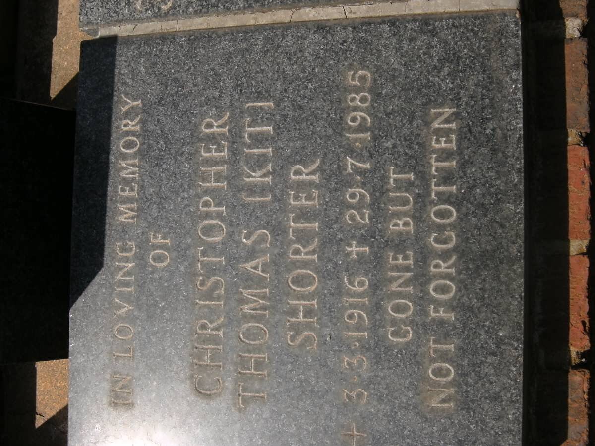 SHORTER Christopher Thomas 1916-1985