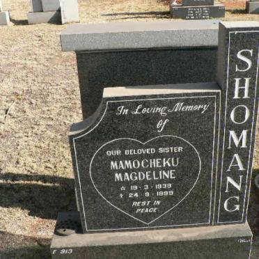 SHOMANG Mamocheku Magdeline 1939-1999
