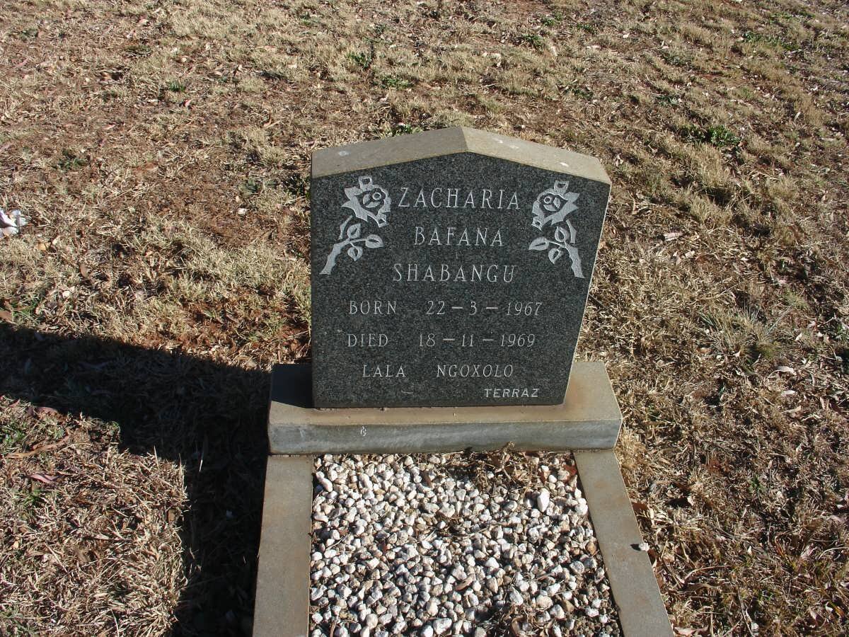 SHABANGU Zacharia Bafana 1967-1969
