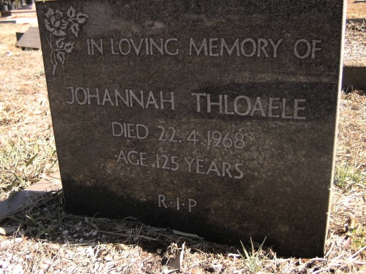 THLOAELE Johannah -1968