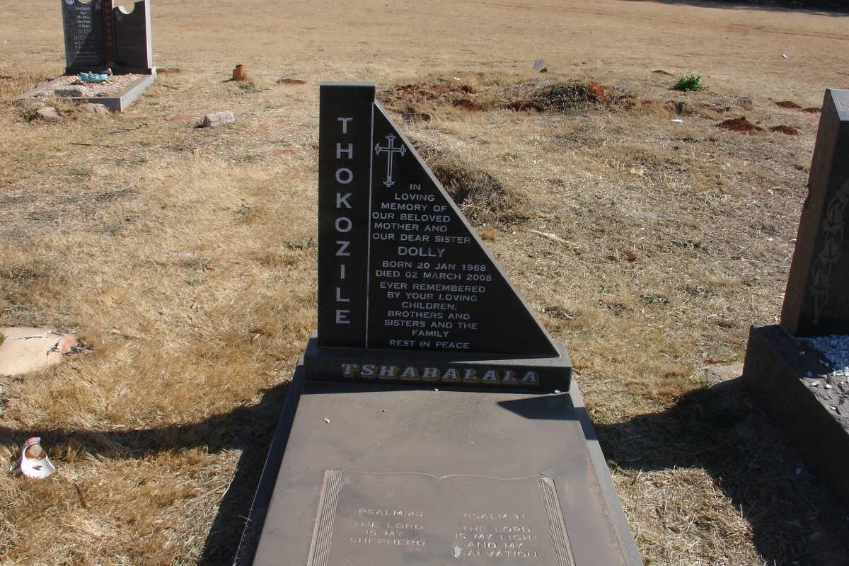 TSHABALALA Thokozile 1968-2008