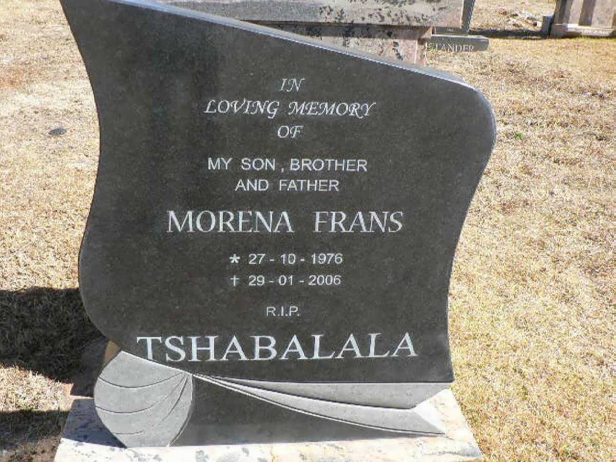 TSHABALALA Morena Frans 1976-2006