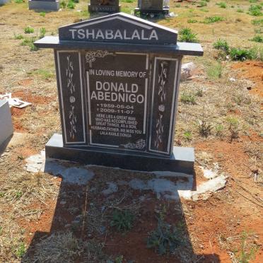 TSHABALALA Donald Abednigo 1959-2009