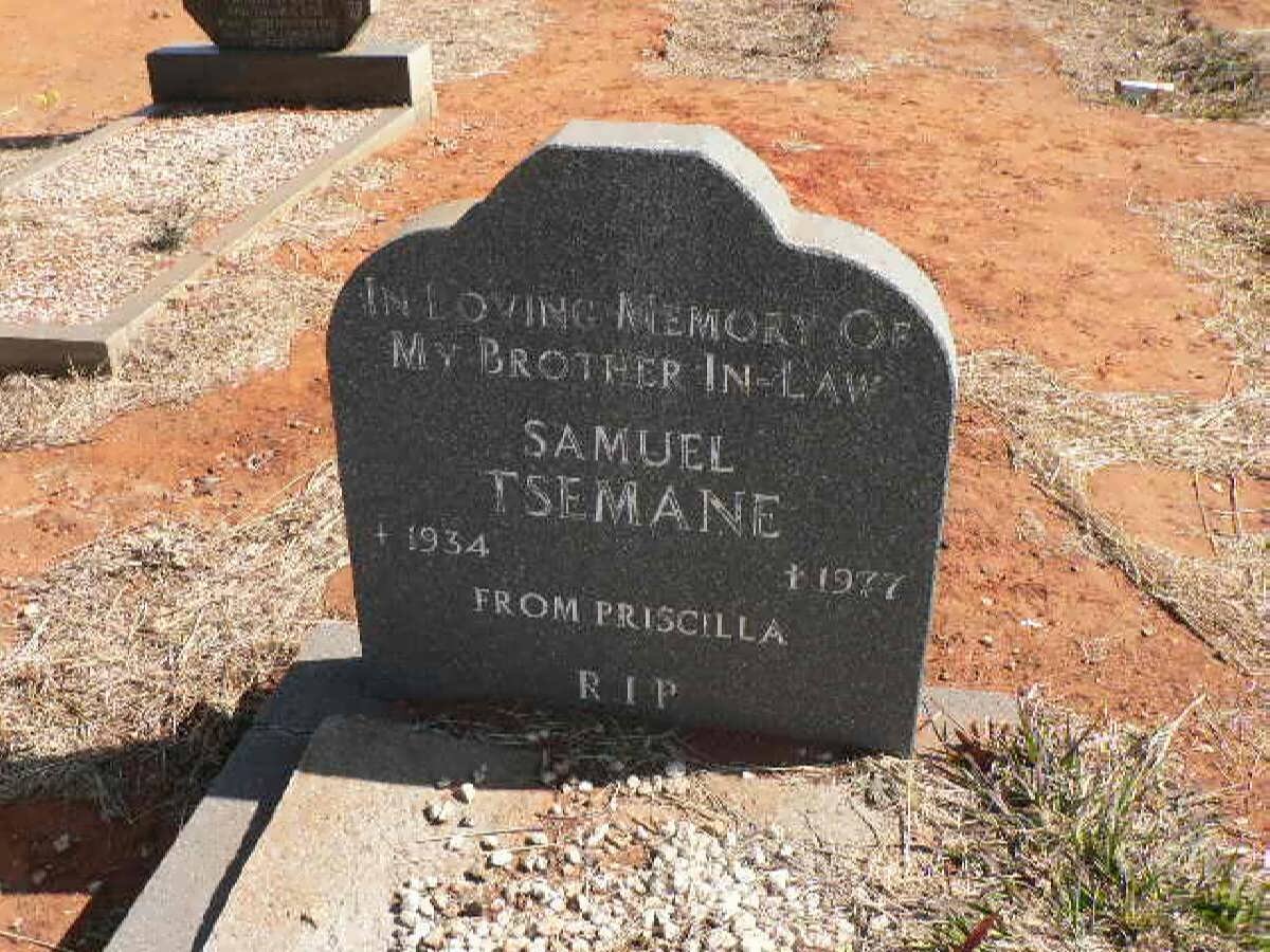 TSEMANE Samuel 1934-1977