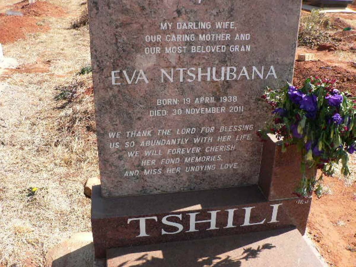 TSHILI Eva Ntshubana 1938-2011