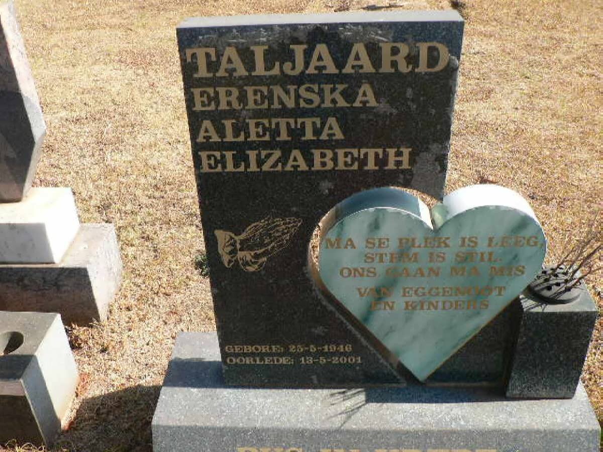 TALJAARD Erenska Aletta Elizabeth 1946-2001