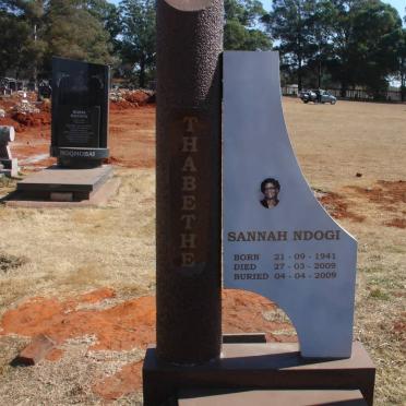 THABETHE Sanah Ndogi 1941-2009