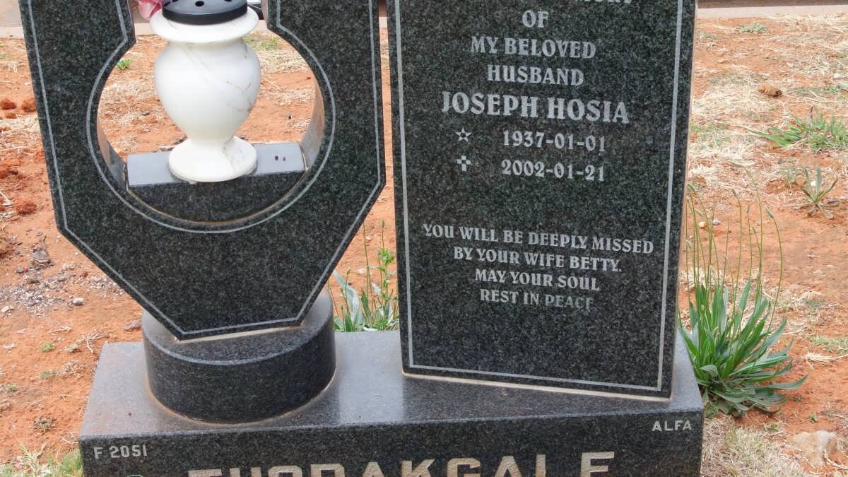 THORAKGALE Joseph Hosia 1937-2002