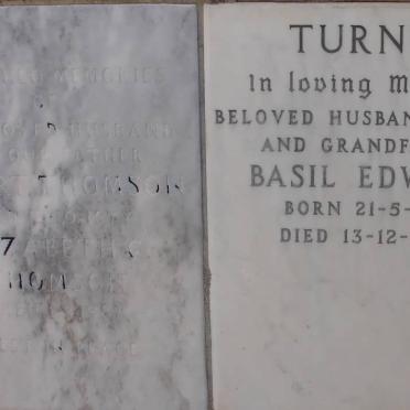 THOMSON Robert -1977 &amp; Elizabeth C. -1987 :: TURNER Basil Edward 1921-1976