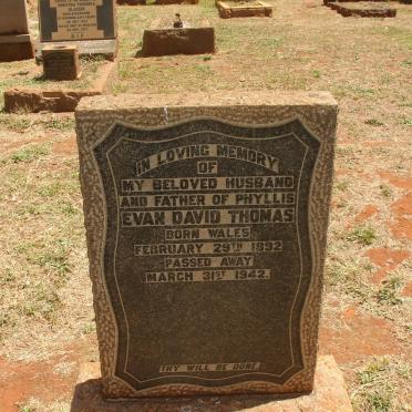 THOMAS Evan David Thomas 1892-1942