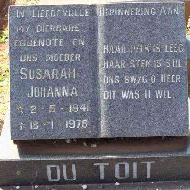 TOIT Susarah Johanna, du 1941-1978