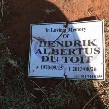 TOIT DU Hendrik Albertus 1970-2013