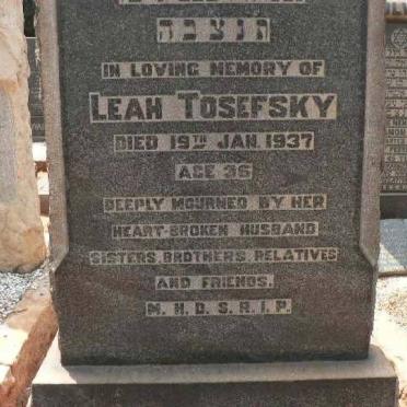 TOSEFSKY Leah -1937