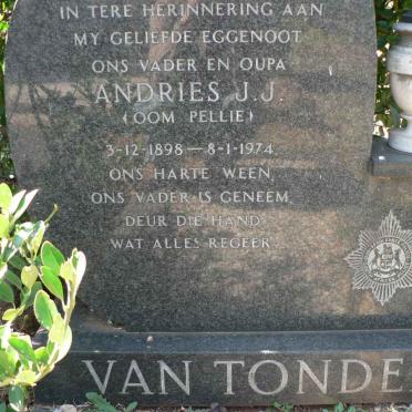 TONDER Andries J. J., van 1898-1974
