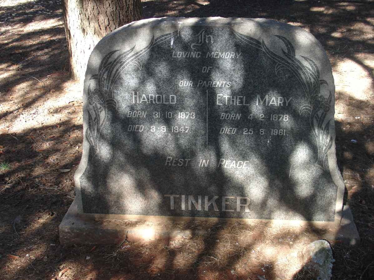 TINKER Harold 1873-1947 &amp; Ethel Mary 1878-1961