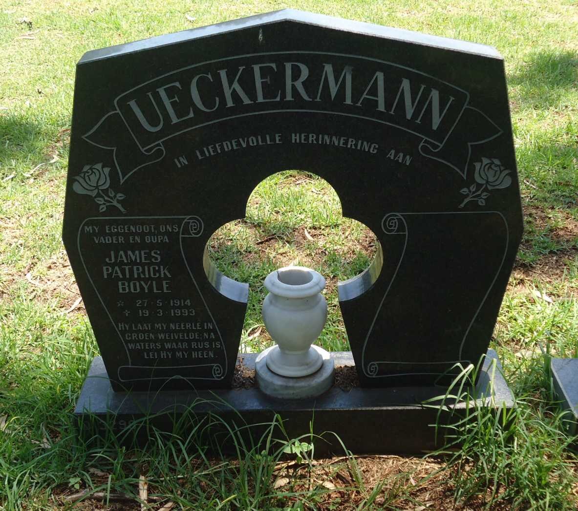 UECKERMANN James Patrick Boyle 1914-1993