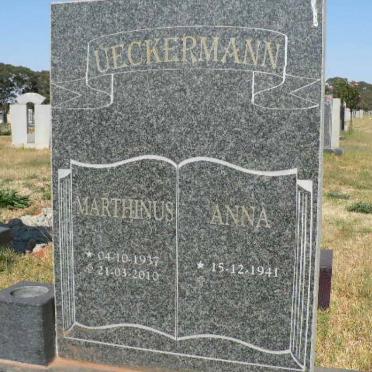 UECKERMANN Marthinus 1937-2010 &amp; Anna 1941-