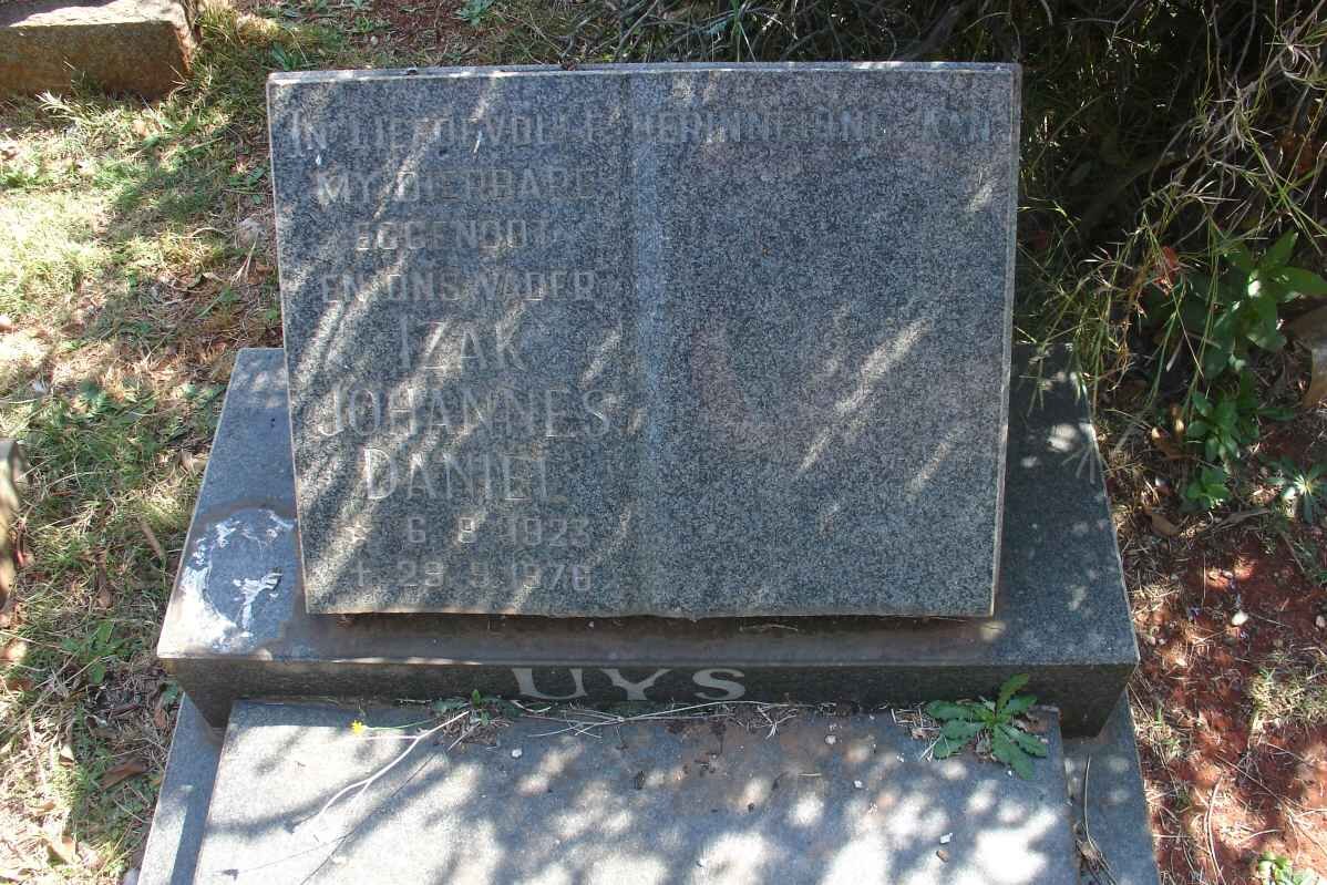 UYS Izak Johannes Daniel 1923-1976