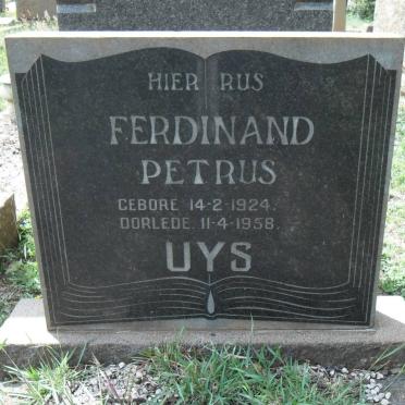 UYS Ferdinand Petrus 1924-1958
