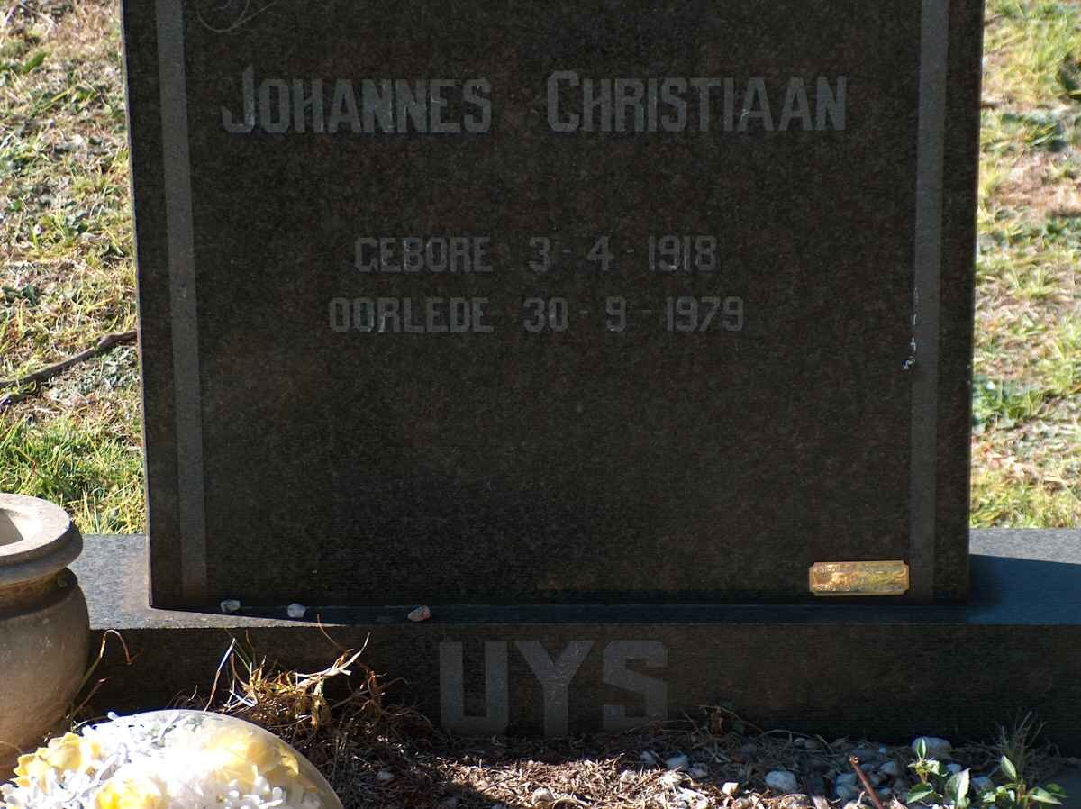 UYS Johannes Christiaan 1918-1979