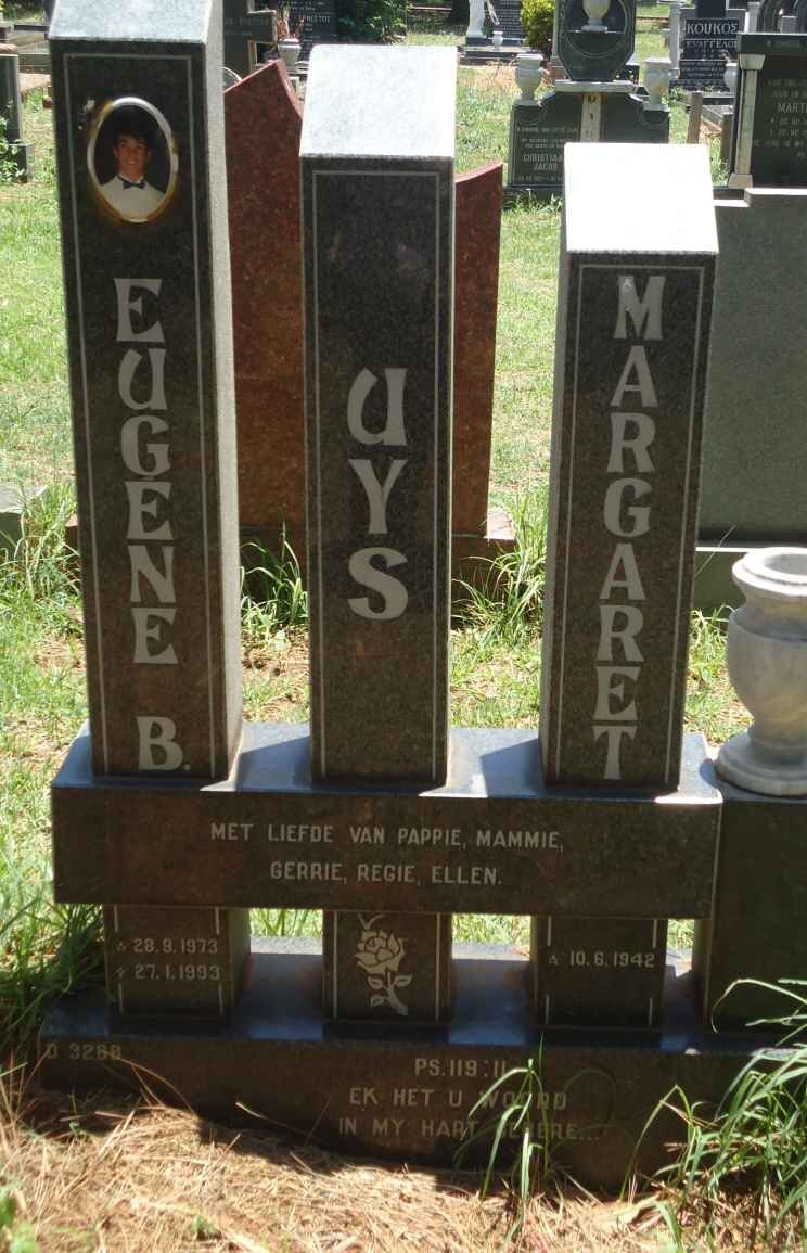UYS Eugene Eugene B. 1973-1993? &amp; Margaret 1942-
