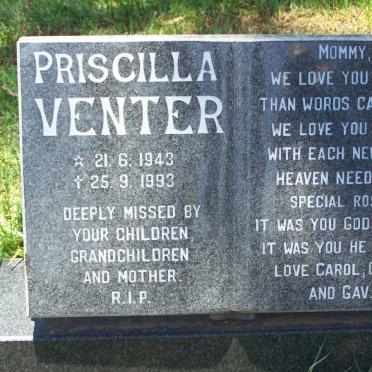 VENTER Priscilla 1943-1993