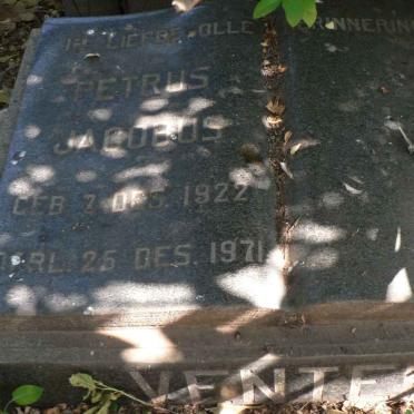 VENTER Petrus Jacobus 1922-1971