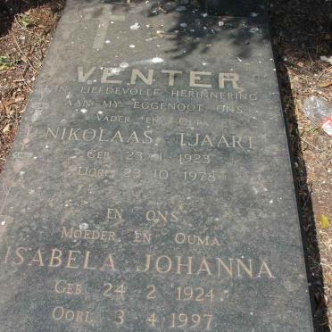 VENTER Nikolaas Tjaart 1923-1978 &amp; Isabela Johanna 1924-1997