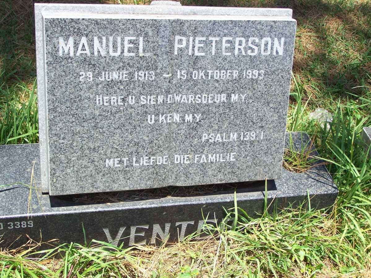 VENTER Manuel Pieterson 1913-1993