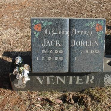 VENTER Jack 1932-1998 &amp; Doreen 1933-