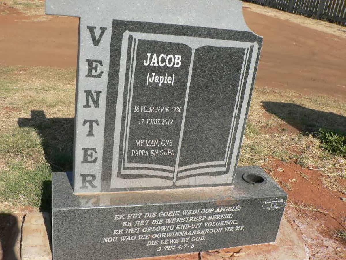 VENTER Jacob 1936-2012