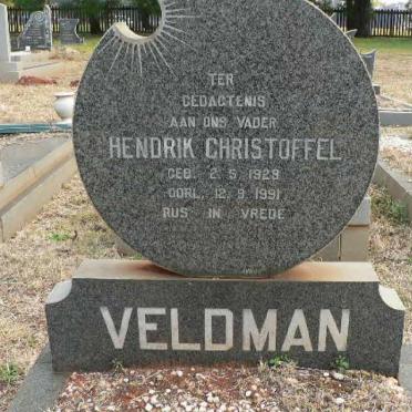 VELDMAN Hendrik Christoffel 1929-1991