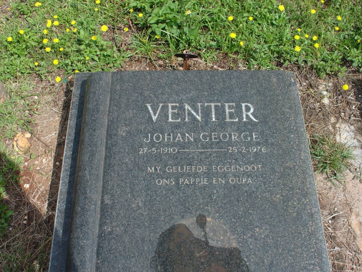 VENTER Johan George 1910-1976
